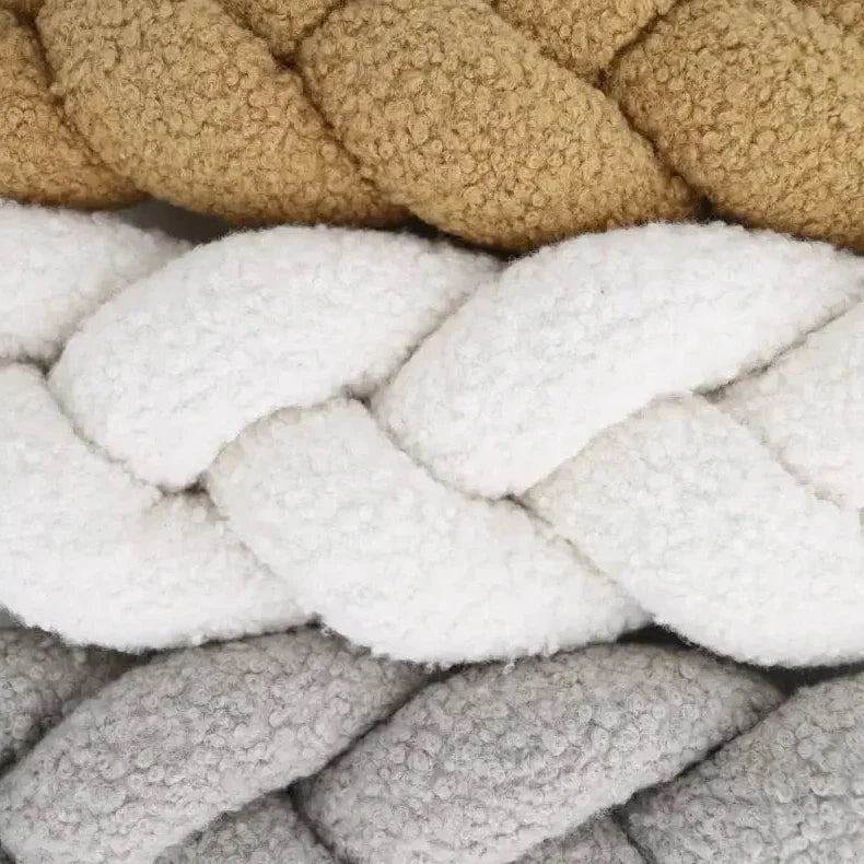Braided Cot Protector 200cm BOUCLE STONE