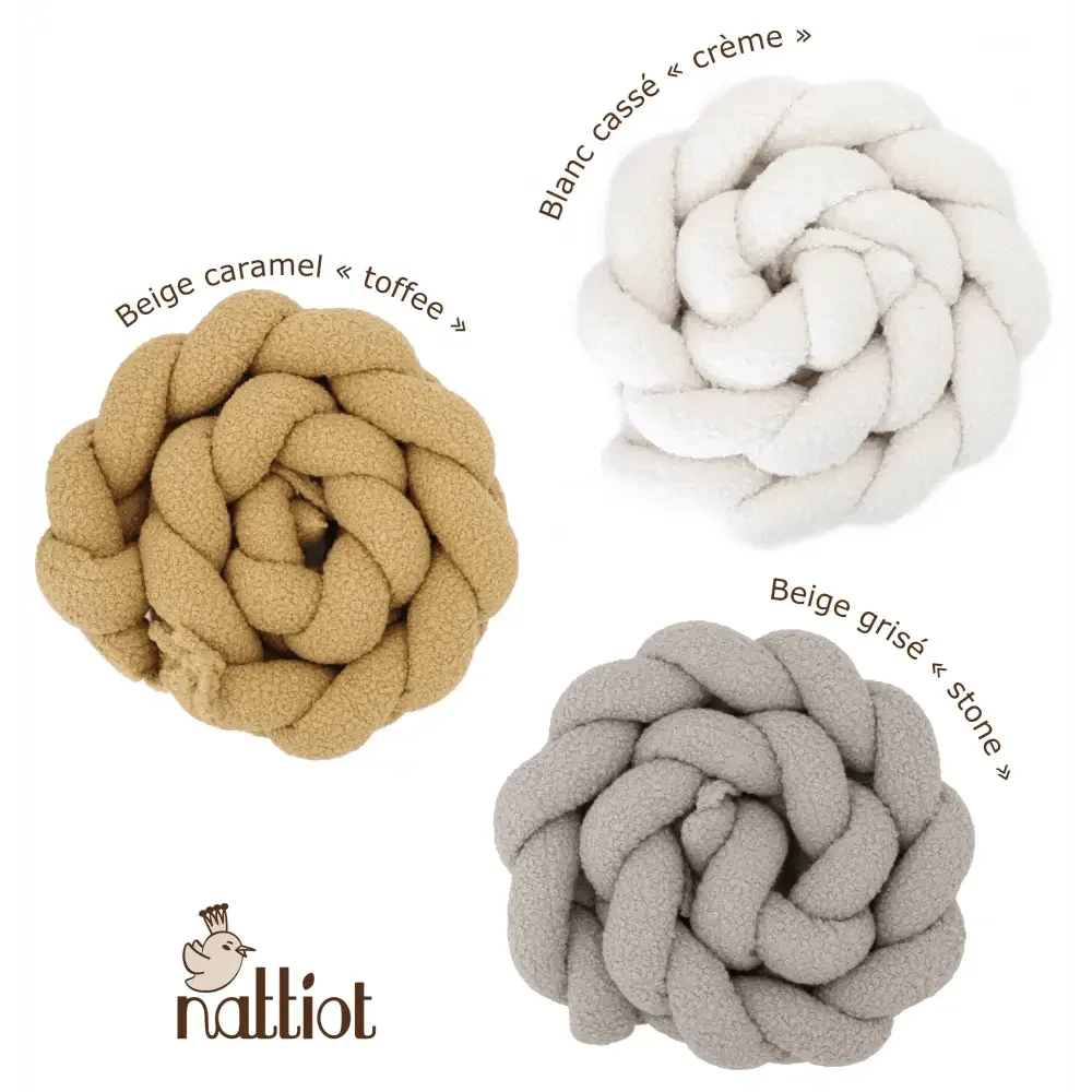 Trenza Protector de Cuna 200cm BOUCLE STONE