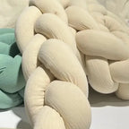 Braided Cot Protector 210cm BEIGE Muslin