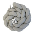 Trenza Cuna Gris Algodón 210cm - Protector de Cuna Suave y Seguro