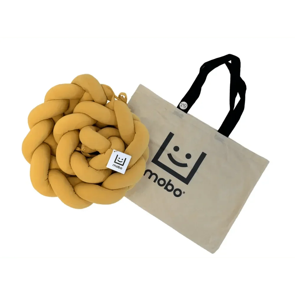 Trenza Protector de Cuna Mostaza 210cm - Comodidad y Estilo para tu Bebé