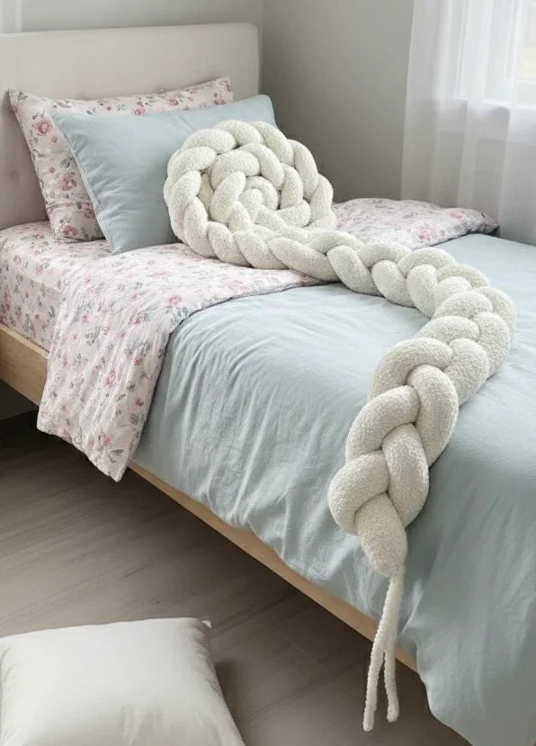 Trenza Protectora BOUCLE BLANCO para Cuna y Cama 200cm