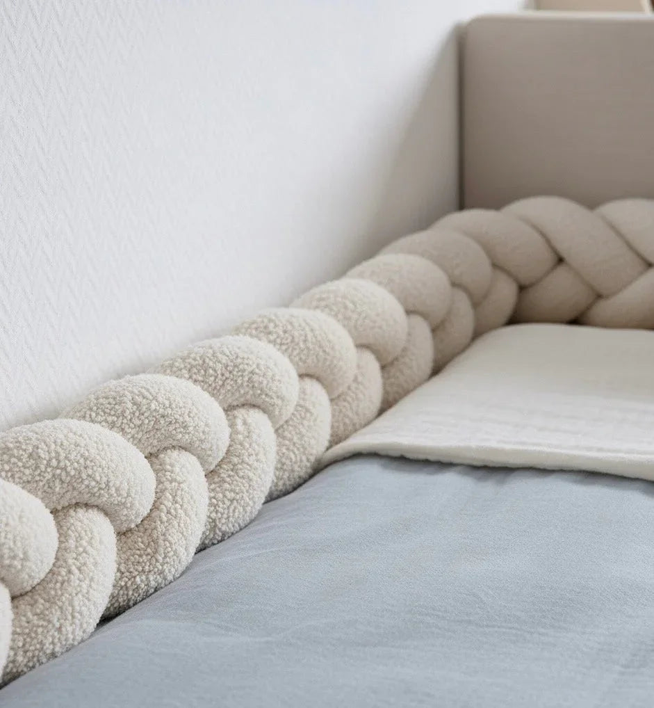 Trenza Protectora BOUCLE BLANCO para Cuna y Cama 200cm