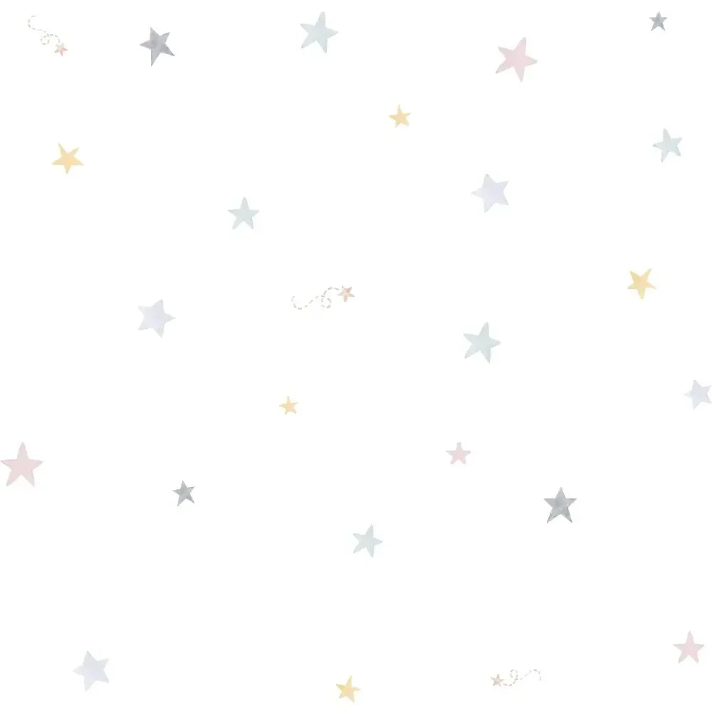 Papel Pintado ESTRELLAS ACUARELA tonos pastel
