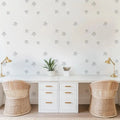 Papel Pintado Infantil Estrellas en acuarela GRIS