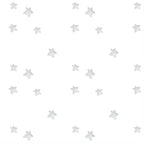 Papel pintado infantil estrellas de acuarela GRIS