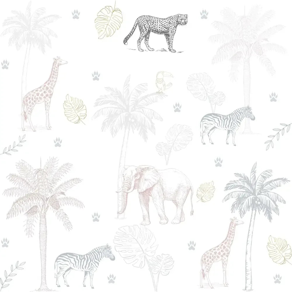Papel Pintado JUNGLA SDC-JG-004 ROSA