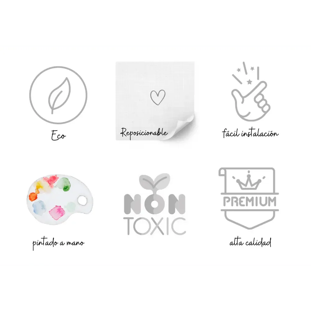 Vinilo infantil reposicionable Infantil RAINBOW TOFFEE