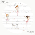 Vinilo Círculo Ø95cm "BAILARINAS"