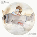 Vinilo Circle Ø95cm "CUCO EL AVIADOR"
