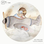 Vinilo Circle Ø95cm "CUCO EL AVIADOR"