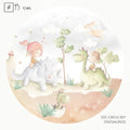 Vinilo Circle Ø95cm "DINOSAURIOS"