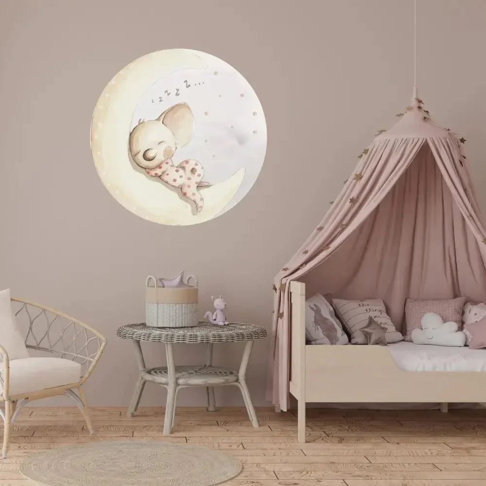 Vinyl Circle Ø95cm "DREAMS ON THE MOON"