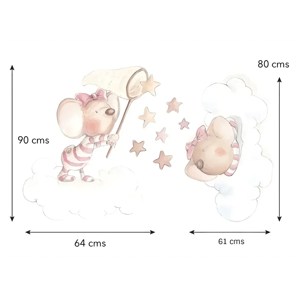 Vinilo de Tela Infantil ATRAPANDO UNA ESTRELLA