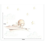 Vinilo de Tela Infantil AVION DE PAPEL