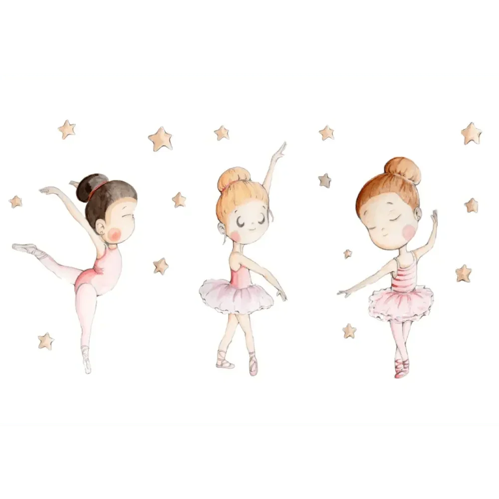 Vinilo de Tela Infantil. BAILARINAS Colección BAILAMOS