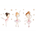 Vinilo de Tela Infantil. BAILARINAS Colección BAILAMOS