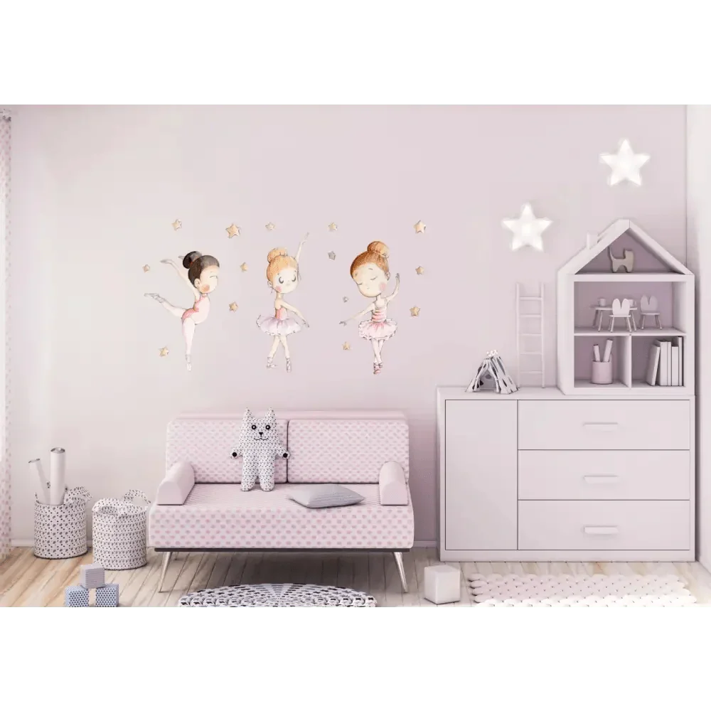 Vinilo de Tela Infantil. BAILARINAS Colección BAILAMOS