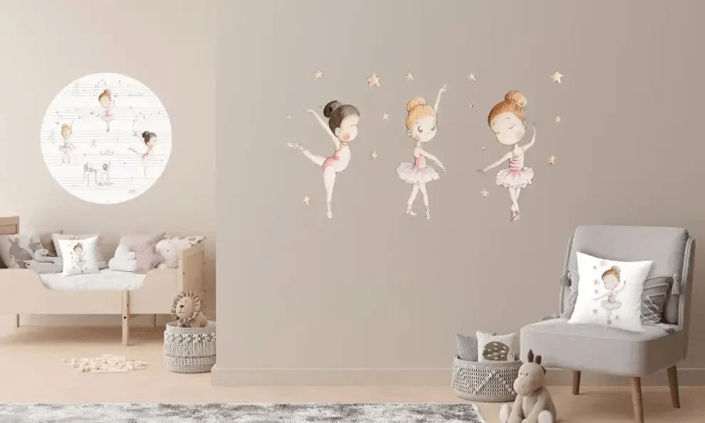 Vinilo de Tela Infantil. BAILARINAS Colección BAILAMOS