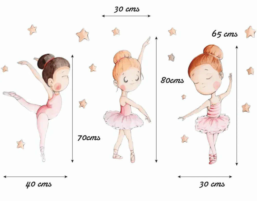 Vinilo de Tela Infantil. BAILARINAS Colección BAILAMOS