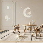 Vinilo de Tela Infantil Osito en la Luna - ON THE MOON