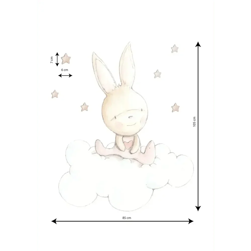 Vinilo de Tela Infantil PINK DREAMS - SUEÑOS DE CIGUEÑA