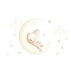 Vinilo de Tela Infantil SUEÑOS EN LA LUNA