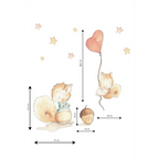 Vinilo Decorativo Infantil Ardillas SQUIRRELS FRIENDS