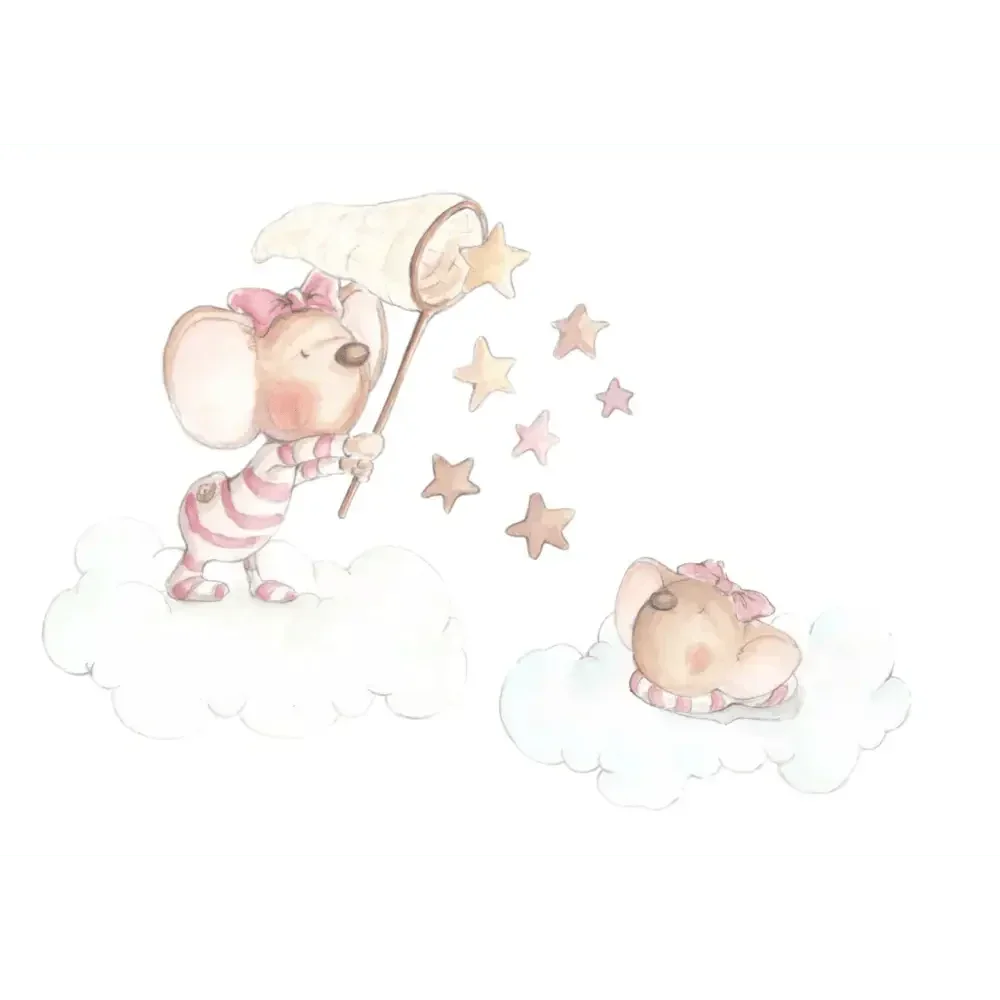Vinilo Decorativo Infantil ATRAPANDO UNA ESTRELLA para la Habitación de los Niños