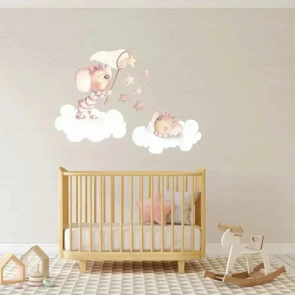 Vinilo Decorativo Infantil ATRAPANDO UNA ESTRELLA para la Habitación de los Niños
