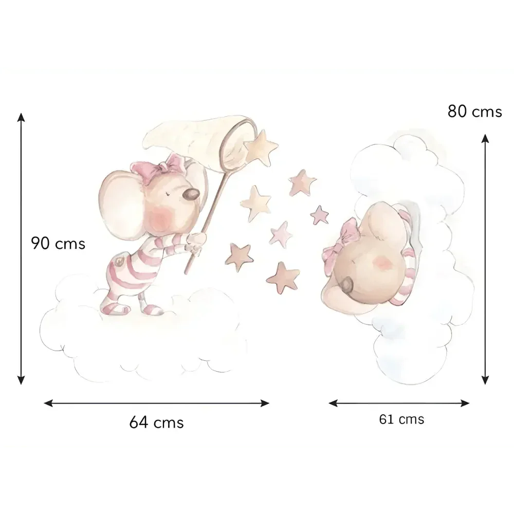 Vinilo Decorativo Infantil ATRAPANDO UNA ESTRELLA para la Habitación de los Niños