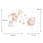 Vinilo Decorativo Infantil ATRAPANDO UNA ESTRELLA para la Habitación de los Niños