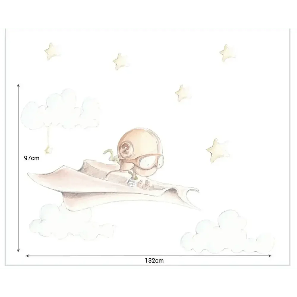 Vinilo Decorativo Infantil AVION DE PAPEL
