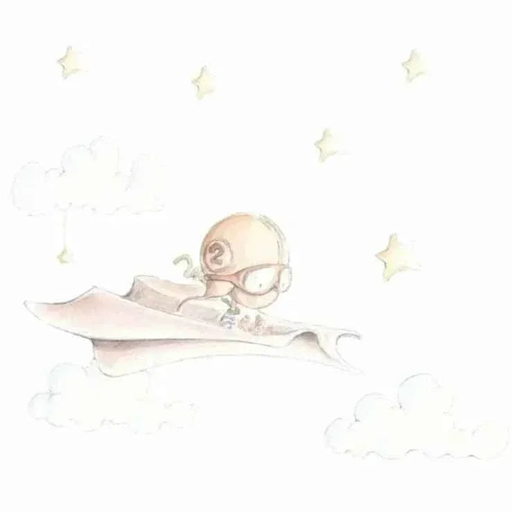 Vinilo Decorativo Infantil AVION DE PAPEL