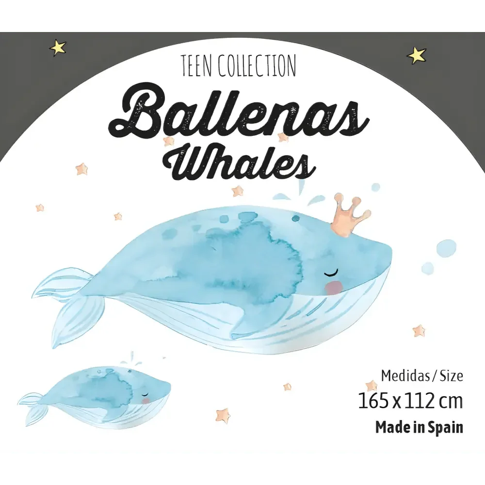 Vinilo Decorativo Infantil BALLENAS - SUEÑOS DE CIGUEÑA