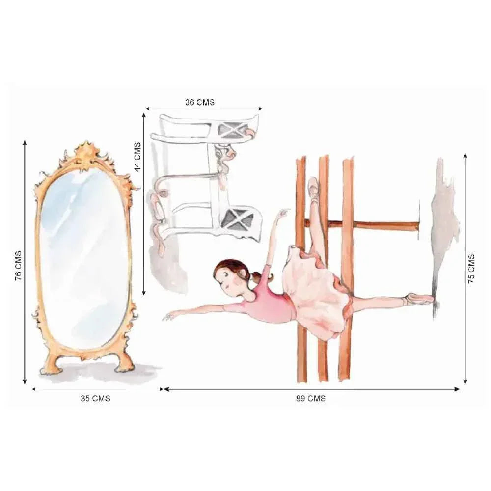 Vinilo Decorativo Infantil Ballet DANZA - SUEÑOS DE CIGÜEÑA