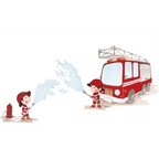 Vinilo Decorativo Infantil BOMBEROS