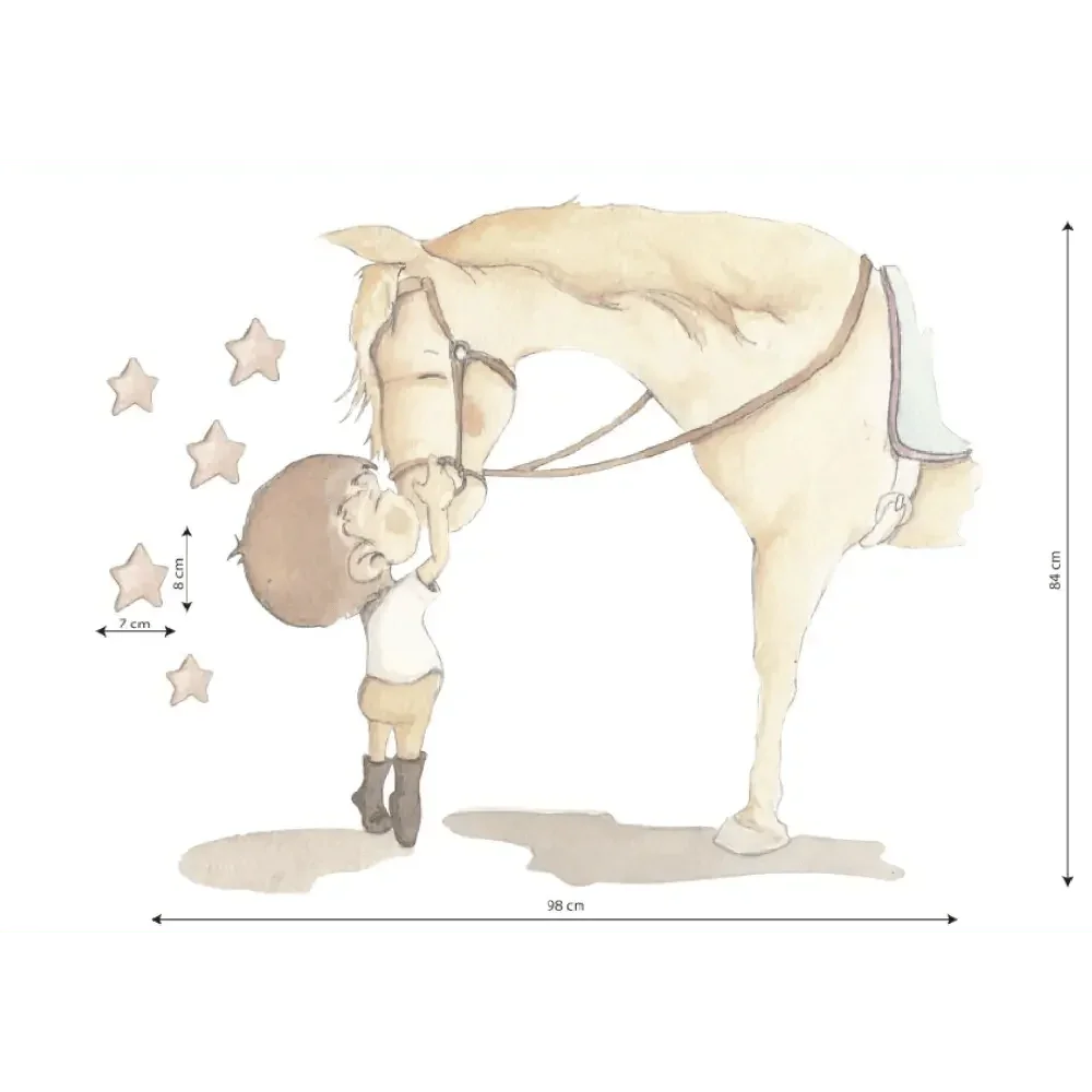 Vinilo Decorativo Infantil Caballos BEST FRIEND BOY - SUEÑOS DE CIGÜEÑA