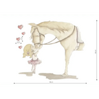 Vinilo Decorativo Infantil Caballos - BEST FRIEND GIRL - SUEÑOS DE CIGUEÑA