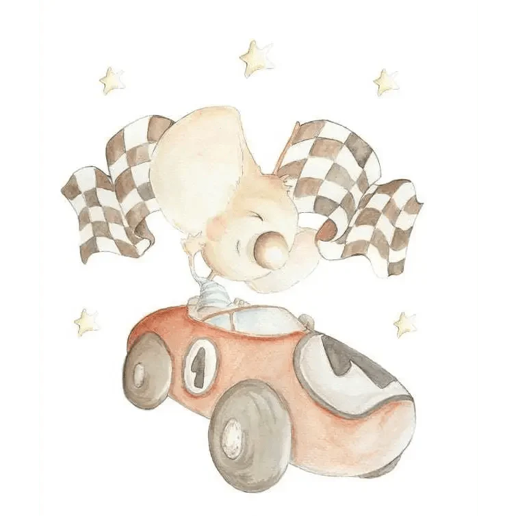 Vinilo Decorativo Infantil COCHE DE CARRERAS