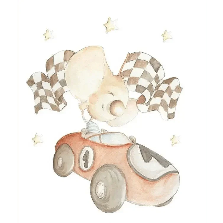 Vinilo Decorativo Infantil COCHE DE CARRERAS