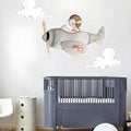 Vinilo Decorativo Infantil CUCO AVIADOR - Decoración Soñadora para el Cuarto del Bebé