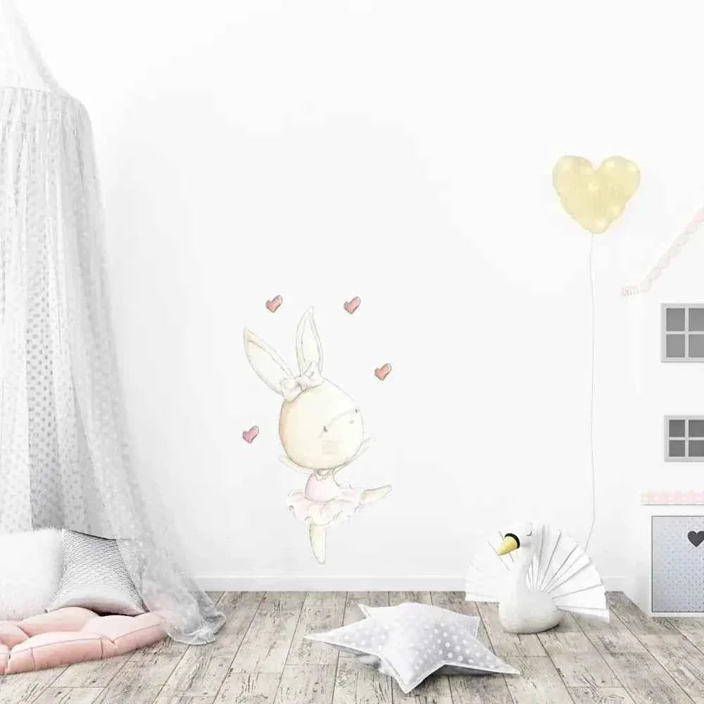 Vinilo Decorativo Infantil DANCE RABBIT 01 - SUEÑOS DE CIGÜEÑA
