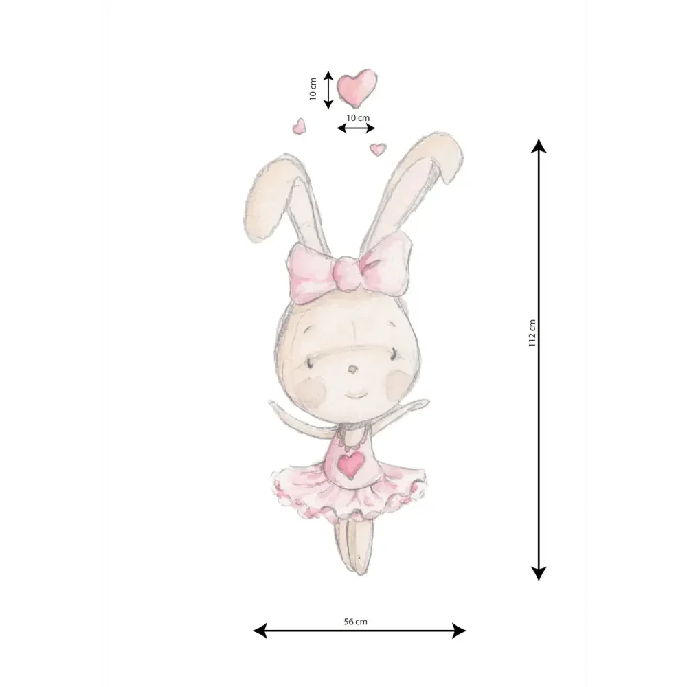Vinilo Decorativo Infantil DANCE RABBIT 02 - SUEÑOS DE CIGÜEÑA