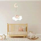 Vinilo Decorativo Infantil Sueños - Dulces Sueños Niña y Sueños de Cigueña