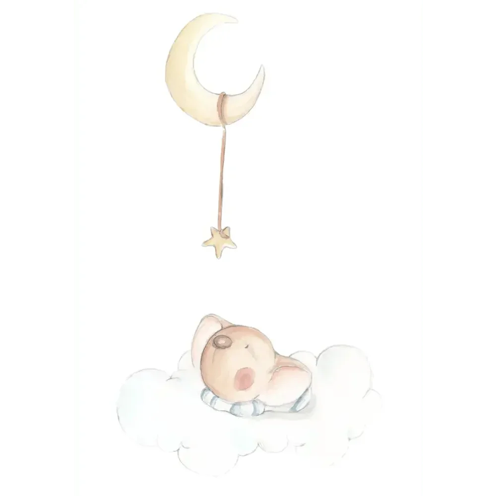 Vinilo Decorativo Infantil Sueños: Dulces Sueños Niño - Sueños de Cigüeña