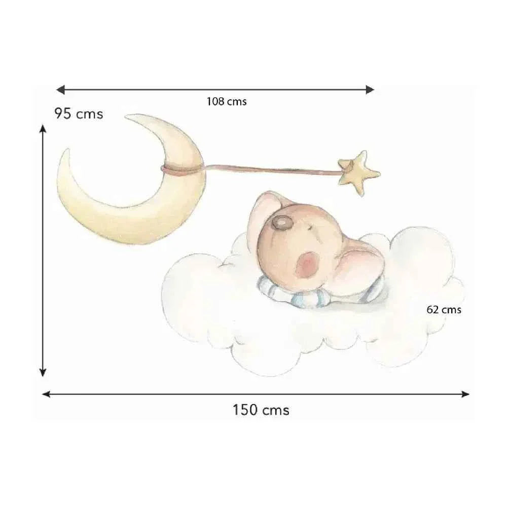 Vinilo Decorativo Infantil Sueños: Dulces Sueños Niño - Sueños de Cigüeña