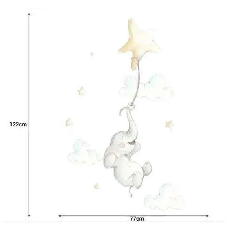 Vinilo Decorativo Infantil ELEFANTITO FELIZ - SUEÑOS DE CIGUEÑA
