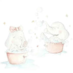 Vinilo Decorativo Infantil ELEFANTITOS AL BAÑO - SUEÑOS DE CIGUEÑA