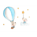 Vinilo Decorativo Infantil Estrellas - Globo a las Estrellas Sueños de Cigueña